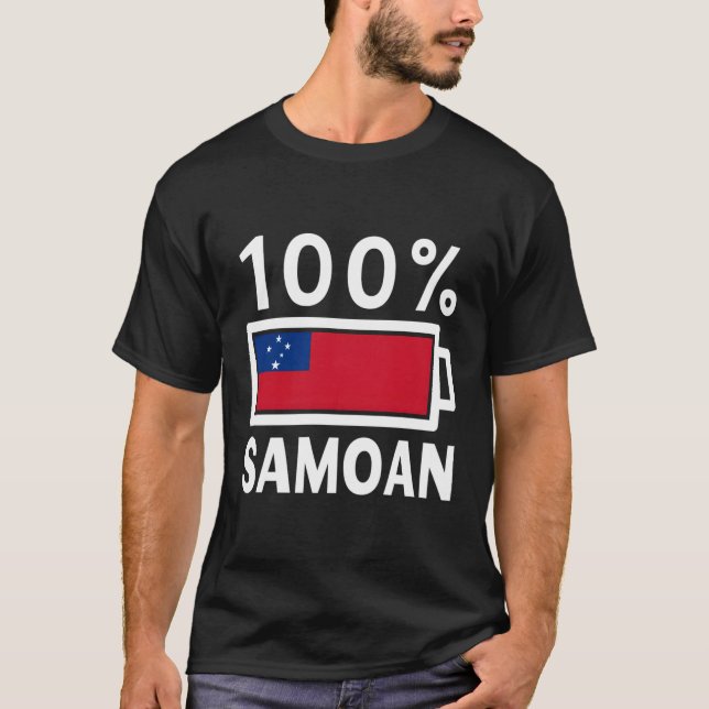 Camiseta Bandera de Samoa 100 Batería Samoan Tee (Anverso)