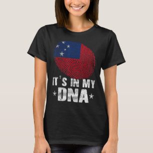 Camiseta Bandera de Samoa con huellas digitales está en mi 
