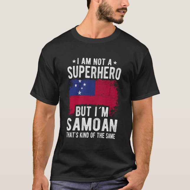 Camiseta Bandera de Samoa Samoana Origen Iâ´M Samoan (Anverso)