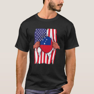 Camiseta Bandera de Samoa Sangre Dentro De Mí Orgullo Hoga