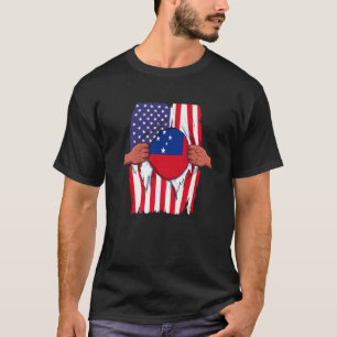 Camiseta Bandera de Samoa Sangre Dentro De Mí Orgullo Hogar
