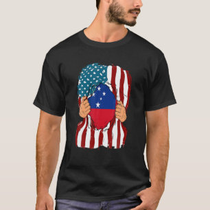 Camiseta Bandera de Samoa Sangre Dentro De Mí Orgullo Hogar