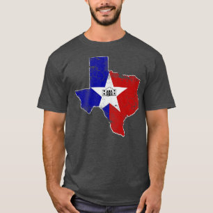Camiseta Bandera de San Antonio Texas Mapa del Estado Texti