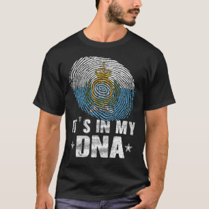 Camiseta Bandera de San Marino con huellas digitales en mi