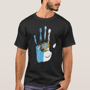 Camiseta Bandera de San Marino Hombres Mujeres Niños