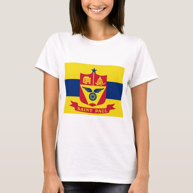 Camiseta Bandera de San Pablo (Minnesota) (Anverso)