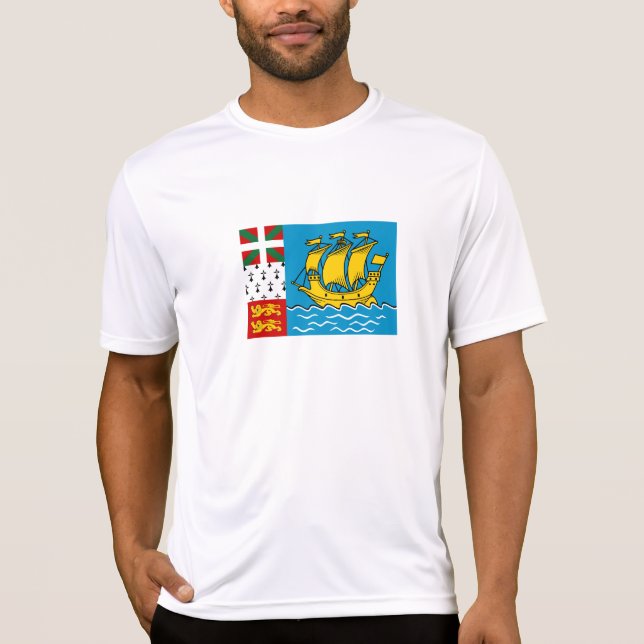 Camiseta Bandera de San Pedro y Miquelón (Anverso)