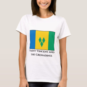 Camiseta Bandera de San Vicente y las Granadinas