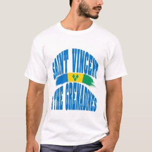 Camiseta bandera de San Vicente y las Granadinas