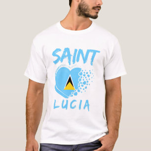 Camiseta bandera de Santa Lucía