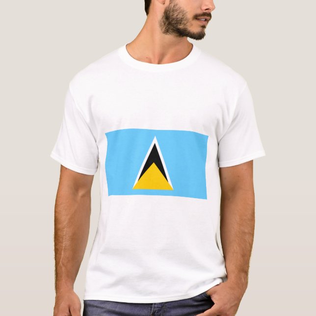 Camiseta bandera de santa lucia (Anverso)