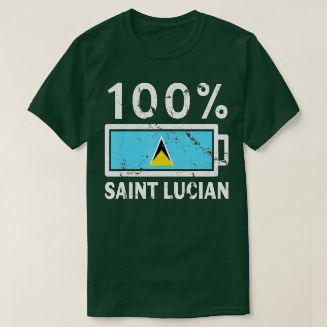 Camiseta Bandera de Santa Lucía 100 Batería de Santa Lucía (Diseño del anverso)