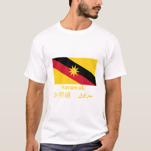 Camiseta Bandera de Sarawak con nombre