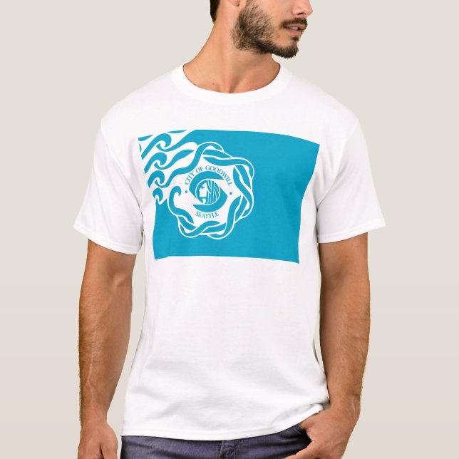 Camiseta Bandera de Seattle (Anverso)