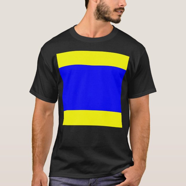 Camiseta Bandera de señal marítima internacional Delta (Anverso)