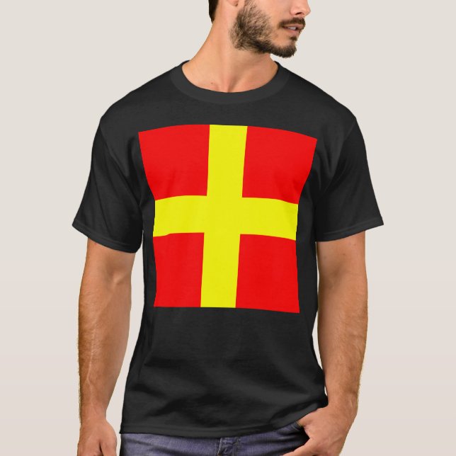Camiseta Bandera de Señalización Marítima Internacional Rom (Anverso)