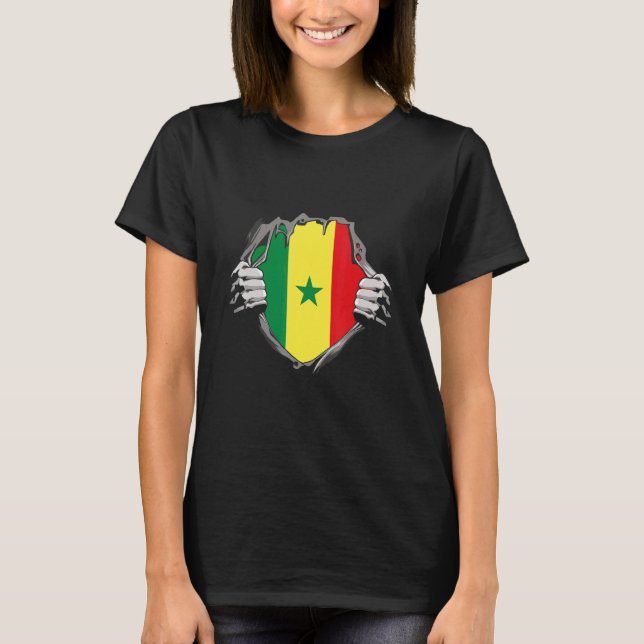 Camiseta Bandera de Senegal (Anverso)