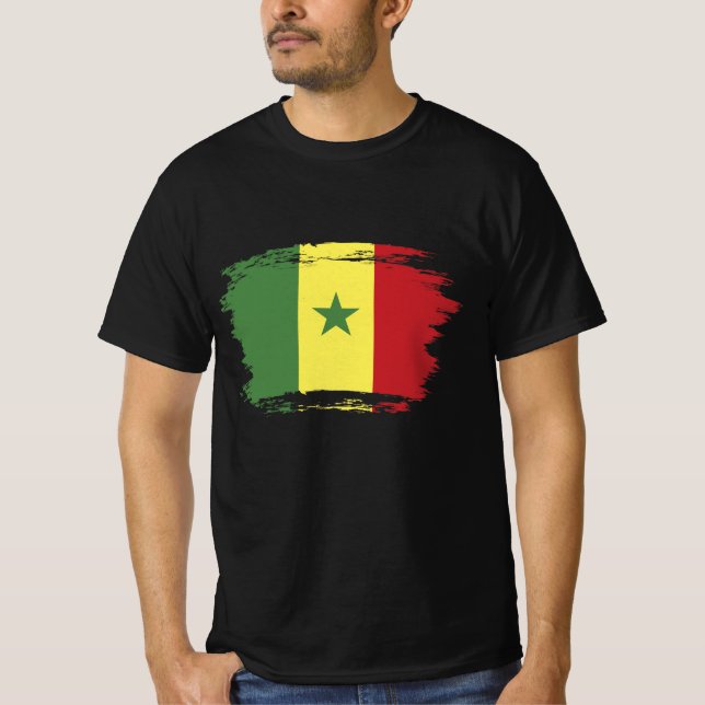 Camiseta Bandera de Senegal (Anverso)