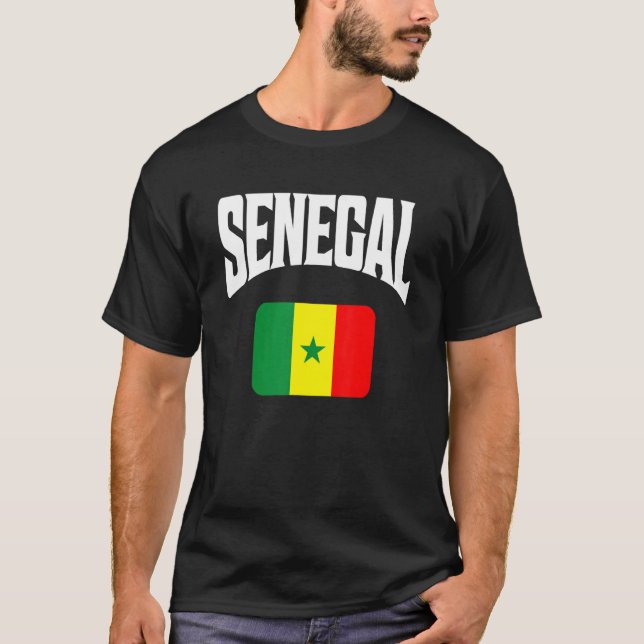 Camiseta Bandera de Senegal (Anverso)
