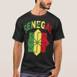 Camiseta Bandera de Senegal cubierta dentro de un adorno