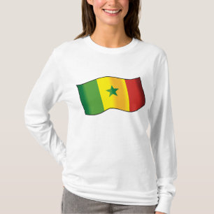 Camiseta Bandera de Senegal Orgullo Senegalés Verde Amarill