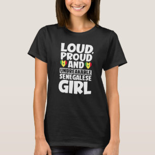 Camiseta Bandera de Senegal Orgullosa de hombres y mujeres