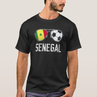 Camiseta Bandera de Senegal y hincha senegalés de vidrio so