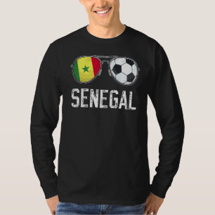 Camiseta Bandera de Senegal y hincha senegalés de vidrio so