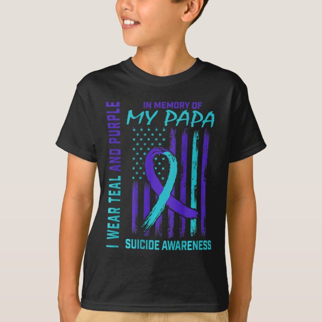 Camiseta Bandera de sensibilización sobre el suicidio de la (Anverso)