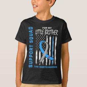 Camiseta Bandera de sensibilización T1d Pequeño Hermano Tip
