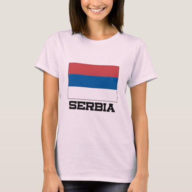 Camiseta Bandera de Serbia (Anverso)