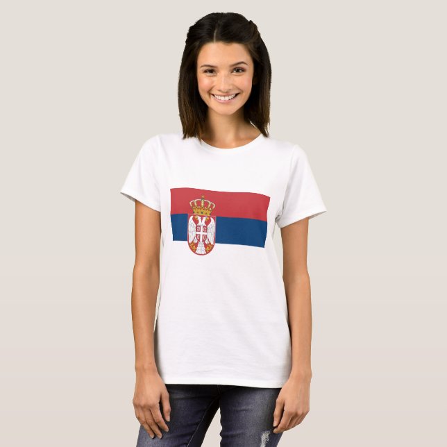 Camiseta Bandera de Serbia (Anverso completo)