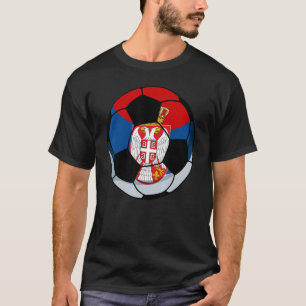 Camiseta Bandera de Serbia Balón Patriótico Fútbol Orgullos