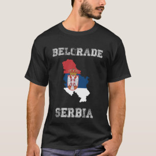 Camiseta Bandera de Serbia Distressed Orgullo de Belgrado