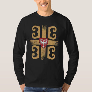 Camiseta Bandera de Serbia nemanjic escudo Patriótico Serbi