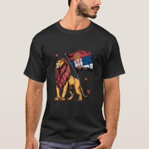 Camiseta Bandera de Serbia Orgullo Serbio León Srbija Raíz