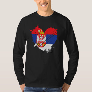 Camiseta Bandera de Serbia que amo Serbia. Está en mi ADN p