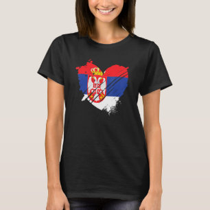 Camiseta Bandera de Serbia que amo Serbia. Está en mi ADN p