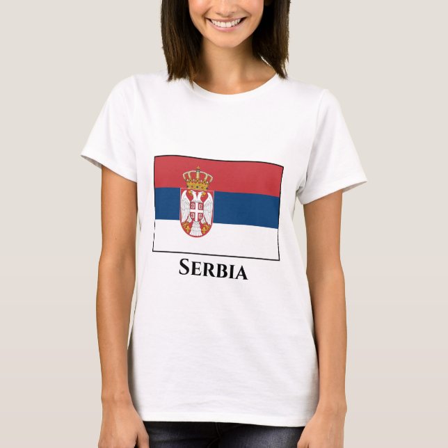 Camiseta Bandera de Serbia (serbia) (Anverso)