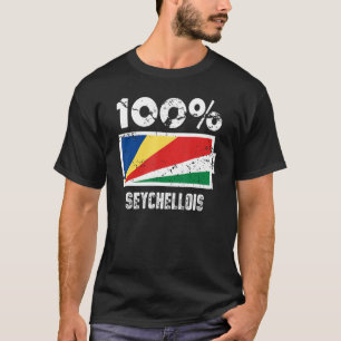 Camiseta Bandera de Seychelles Soporte para 100 baterías de