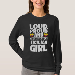 Camiseta Bandera de Sicilia Hombres y mujeres sicilianos or