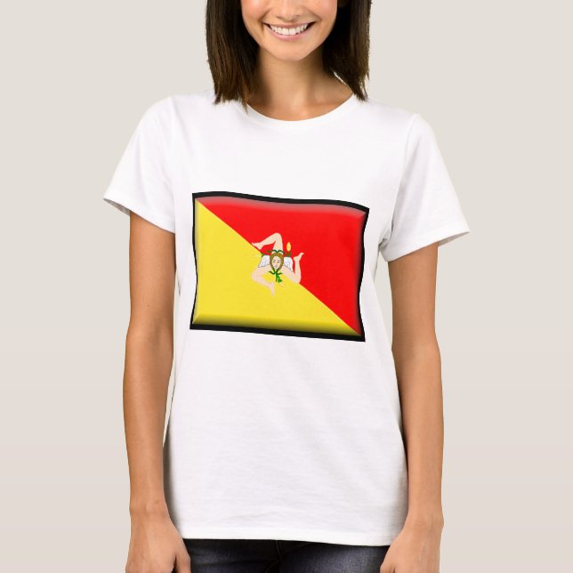 Camiseta Bandera de Sicilia (Italia) (Anverso)
