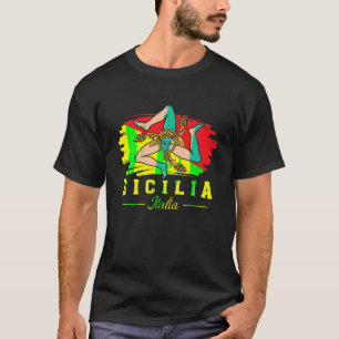 Camiseta Bandera De Sicilia Italia De Sicilia Orgullosa Sic