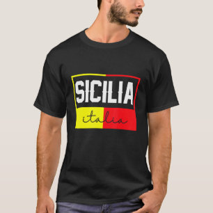 Camiseta Bandera de Sicilia Sicilia Palermo Italia 24
