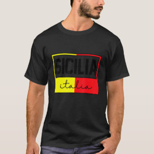 Camiseta Bandera de Sicilia Sicilia Palermo Italia 25