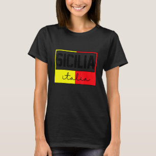 Camiseta Bandera de Sicilia Sicilia Palermo Italia 25