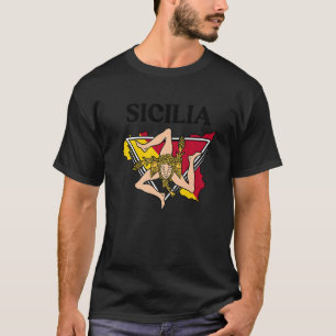 Camiseta Bandera de Sicilia Sicily Palermo Italia 12