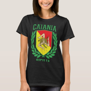 Camiseta Bandera de Sicilia y Escudo Trinacria Catania
