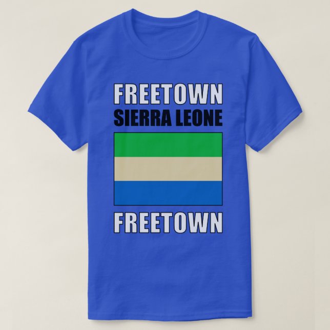 Camiseta Bandera de Sierra Leona (Diseño del anverso)