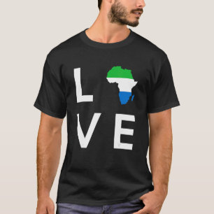 Camiseta Bandera de Sierra Leona Ama el continente africano